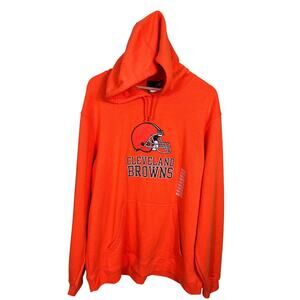 NFL Cleveland Browns Jacket Sweater Hoodie Men's Size XL Sports Equipment Orange